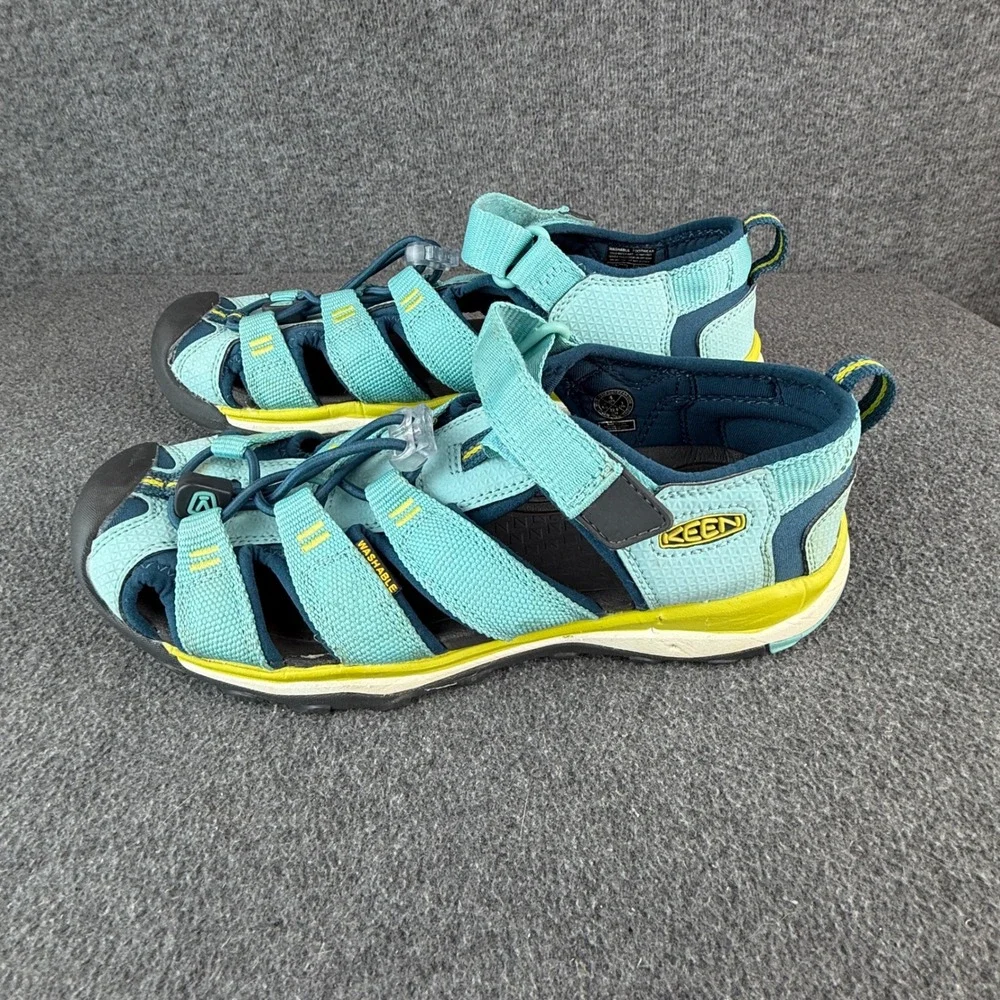 KEEN Kids Size 4 Newport H2 Waterproof Sport Sandals Blue Yellow